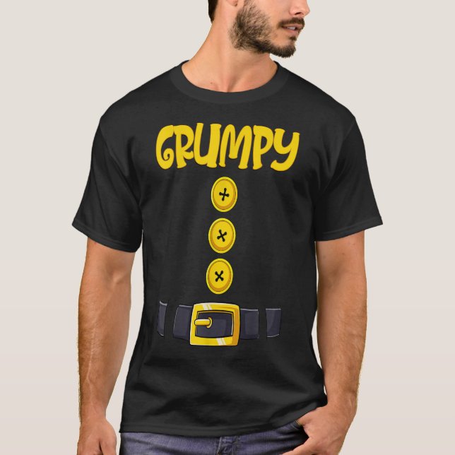 Grumpy Halloween Dwarf Costume Colour Matching T-Shirt (Front)
