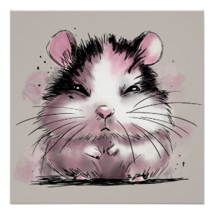 Grumpy Hamster Poster
