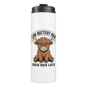 Grumpy Highland Cow Funny Offline Mood Shirt Thermal Tumbler