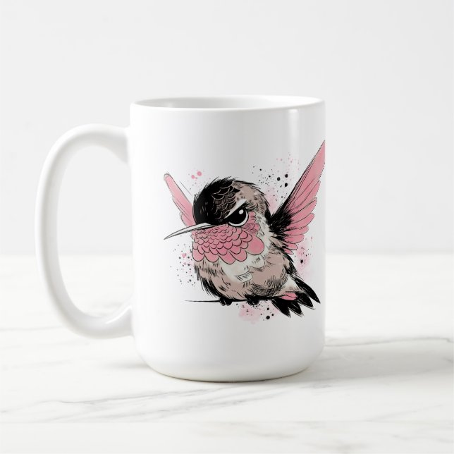 Grumpy Hummingbird Coffee Mug (Left)