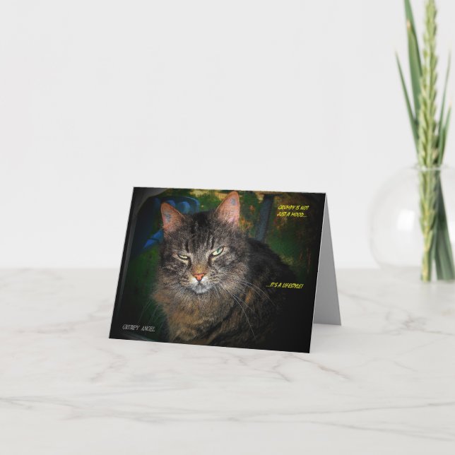 GRUMPY IS A LIFESTYLE birthday card (Front)