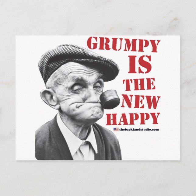 Grumpy is the new happy postcard (Front)