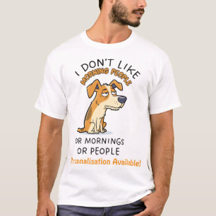 Grumpy Jack Russell Morning Mood T-shirt.  T-Shirt