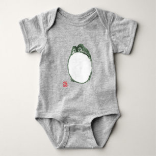 Grumpy Japanese Frog Toad 19th Century  Baby Bodysuit