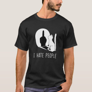 Grumpy Kitten Cats I Don't Like People Cat I Hate T-Shirt