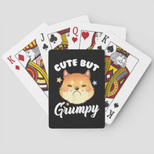 Grumpy Kitten Upset Pouting Cat Playing Cards