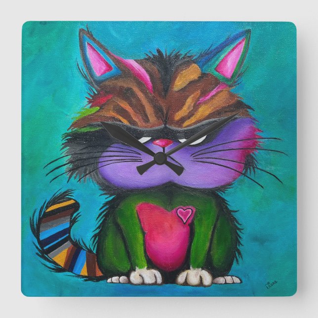 GRUMPY KITTY Clock (Front)