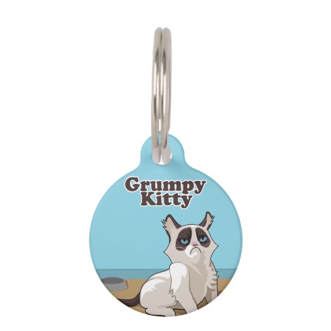 Grumpy kitty pet tag (Front)