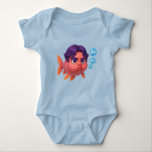 Grumpy Koi Glub Club – Cute Purple-Haired Fish Art Baby Bodysuit<br><div class="desc">Meet the sassiest fish in the pond! This grumpy pink koi with fierce purple eyes and a fabulous Korean perm is here to steal hearts and your last nerve. Styled with shimmering scales and pouty lips, it's blowing three dramatic “glub” bubbles that say it all. Perfect for those who love...</div>
