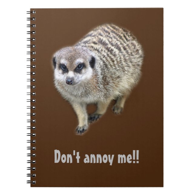 Grumpy meerkat  notebook (Front)