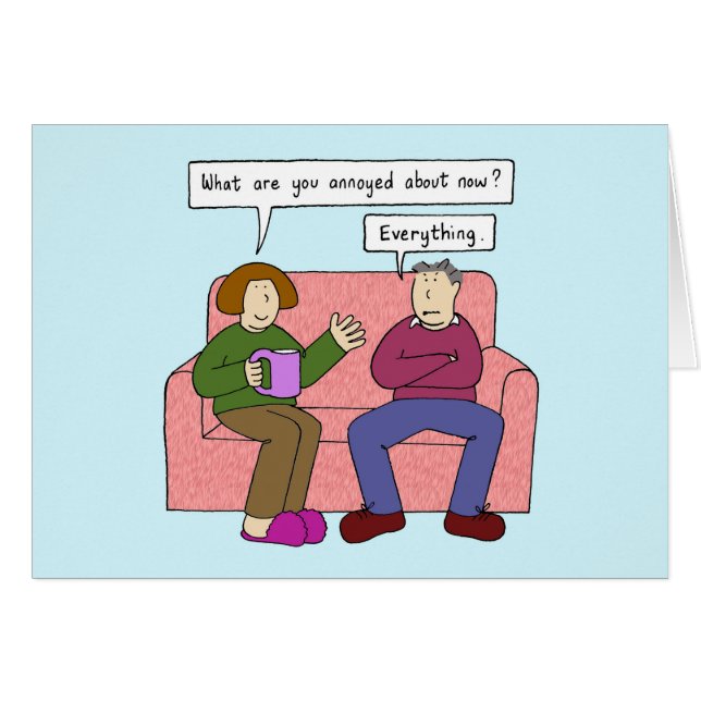 Grumpy Men Cartoon Humour (Front Horizontal)