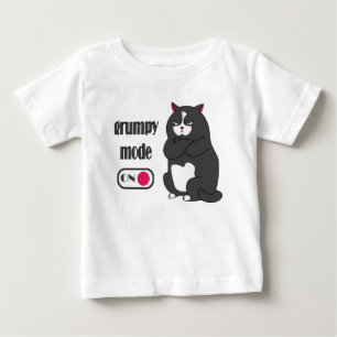 Grumpy mode on funny fat cat  baby T-Shirt