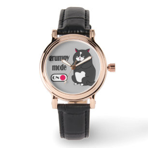 Grumpy mode on funny fat cat  watch