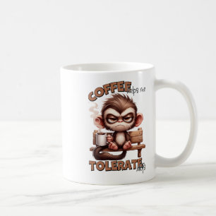 Grumpy Monkey “Coffee Helps Me Tolerate Idiots" Coffee Mug
