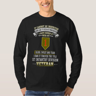 Grumpy Old 1st Infantry Division Veteran Day Milit T-Shirt