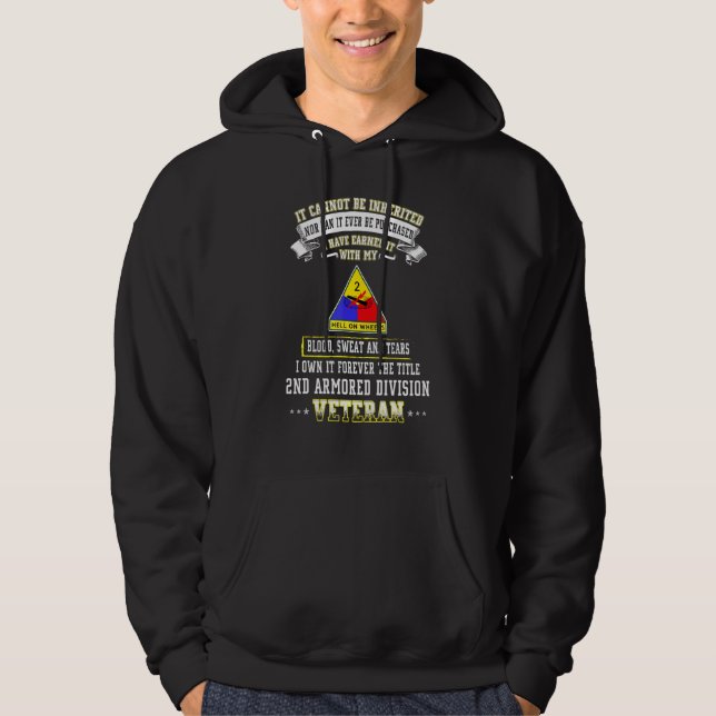 Grumpy Old 2nd Armoured Division Veteran Father Da Hoodie (Front)