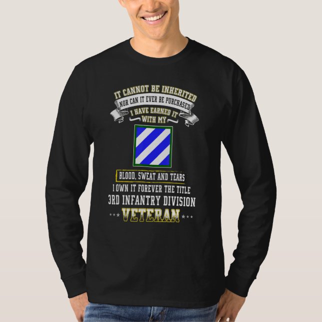 Grumpy Old 3rd Infantry Division Veteran Day Milit T-Shirt (Front)