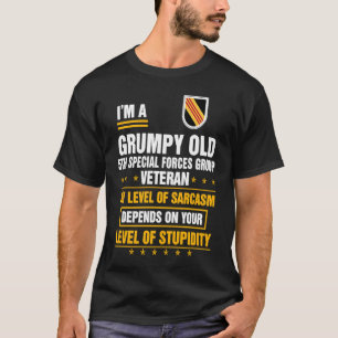 Grumpy Old 5th Special Forces Group Veteran Father T-Shirt