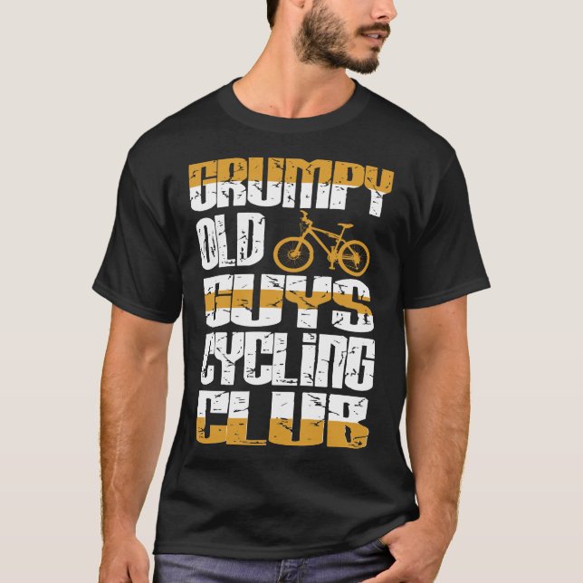 Grumpy Old Guys Cycling Club Attitude Gift T-Shirt (Front)