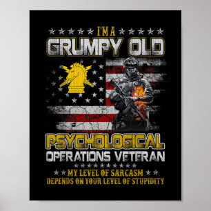 Grumpy Old Psychological Operations Veteran Father Poster