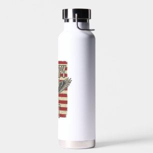 Grumpy Old Vet Patriotic Eagle Flag Shirt Design Water Bottle