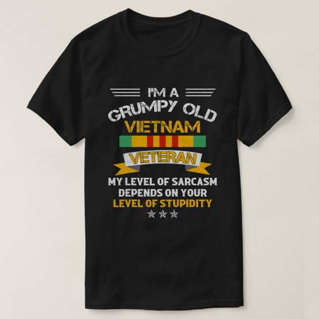 Grumpy Old Vietnam Veteran 211 T-Shirt (Design Front)
