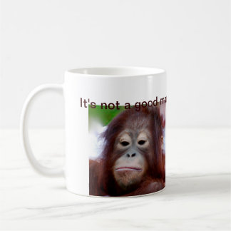 Grumpy Orangutan Animal Face Coffee Mug