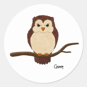 Grumpy Owl - Envelope Stickers