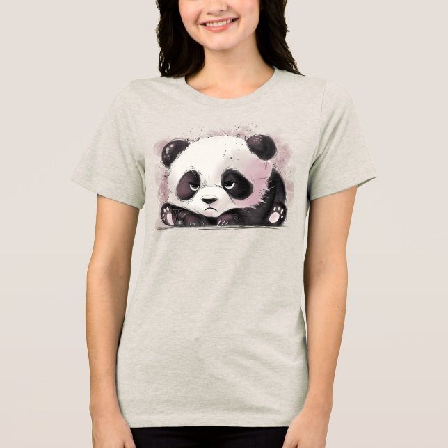 Grumpy Panda Tri-Blend Shirt (Front)