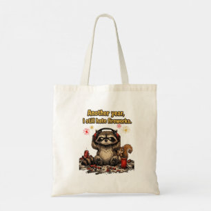  Grumpy Racoon Hate Fireworks Funny 4th of july Tote Bag