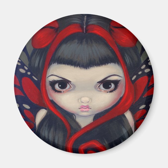 "Grumpy Red Fairy" Magnet (Front)