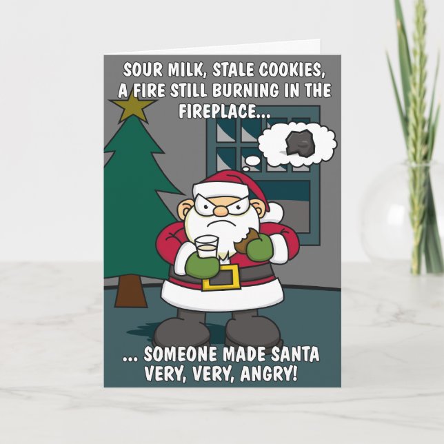 Grumpy Santa Christmas Card (Front)