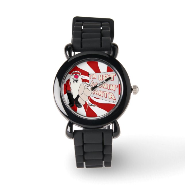 Grumpy Santa eWatchFactory Glitter Watch (Front)