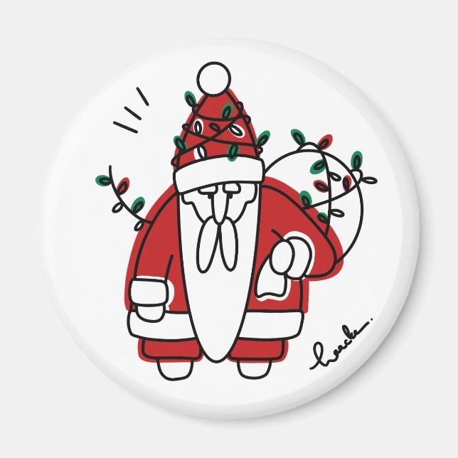 grumpy santa magnet (Front)