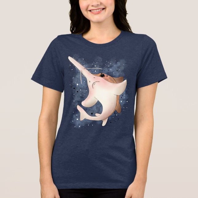 Grumpy Sawshark Tri-Blend Shirt (Front)