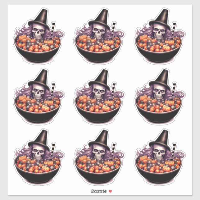 Grumpy skull in candy bowl (Sheet)