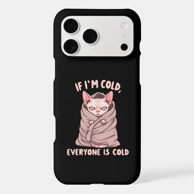 Grumpy Sphynx Cat Cold Humour Illustration (Back)