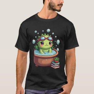 Grumpy Succulent Hot Tub Plant Parent Kawaii Stick T-Shirt