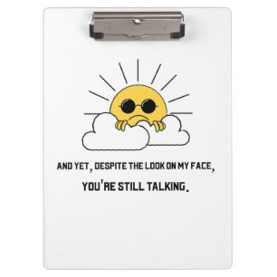 Grumpy sun Clipboard