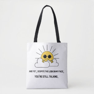 Grumpy sun Tote Bag
