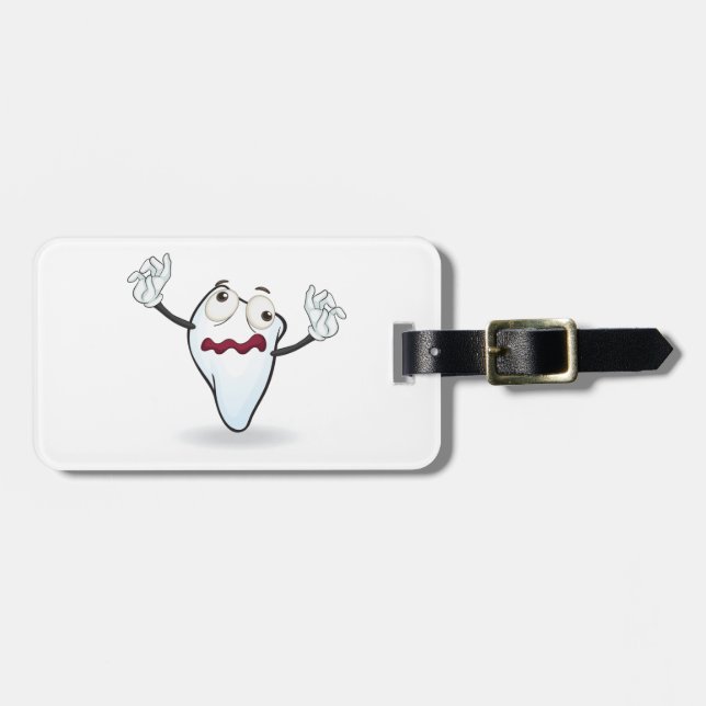Grumpy Tooth Luggage Tag (Front Horizontal)