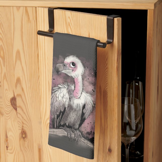 Grumpy Vulture Tea Towel (Thirds Fold)