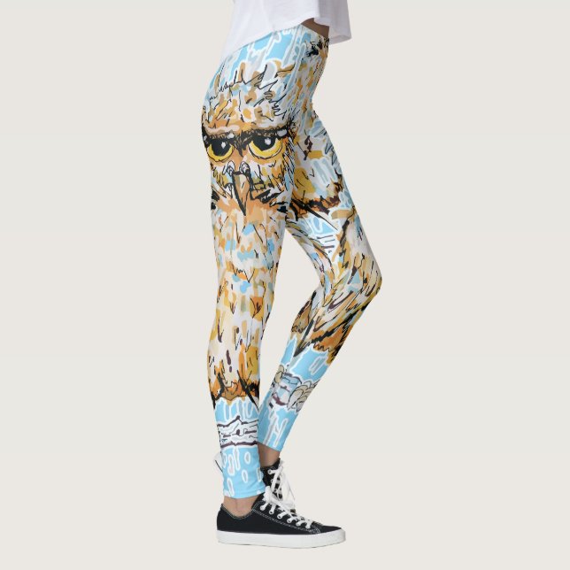 Grumpy Wet Owl Leggings (Right)