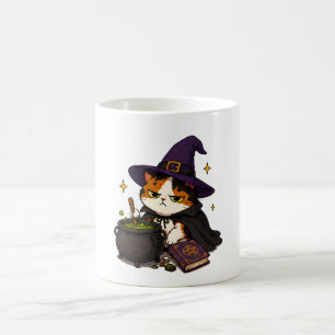Grumpy Witch Cat Halloween Coffee Mug