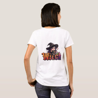 Grumpy Witch Halloween T-Shirt Funny Cute Chibi Wi
