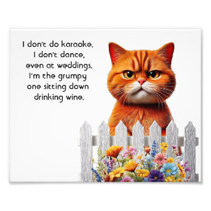 Grumy Cat Art  -funny feline wall displays Photo Print