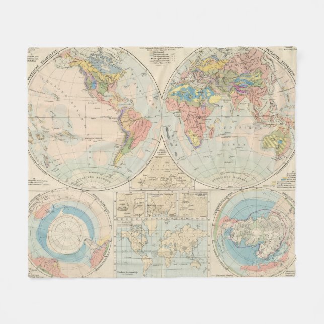 Grund u Boden - Soil Atlas Map Fleece Blanket (Front (Horizontal))