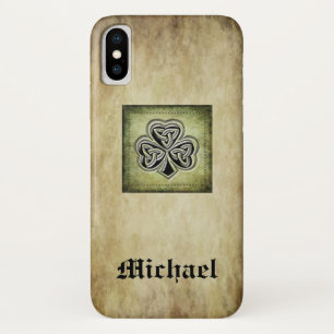 Grundge trendy lucky Irish shamrock personalised Case-Mate iPhone Case