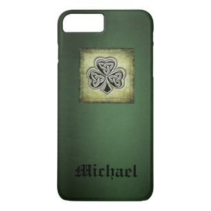 Grundge trendy lucky Irish shamrock personalised Case-Mate iPhone Case