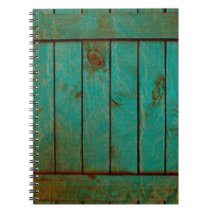 grundgy worn wood background spiral notebook